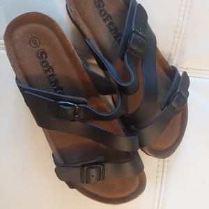 Softmoc wedge heel sandles